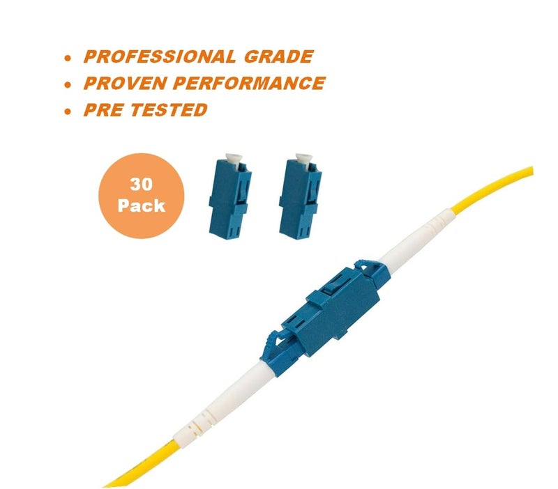 Solnique Coupler Tin 30-Pack – Single Mode LC Fiber Optic Adapters, Cleaned and Ready to Use, Extend LC Fiber Cables – Includes Tin Box - Image 4